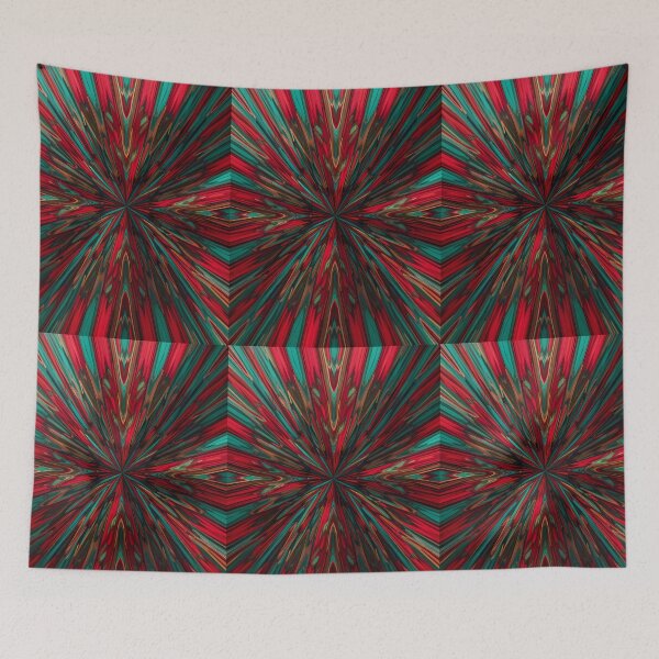 Item preview, Surreal Red Green Movements Colors Abstract Paint Art designed and sold by ART ATTACK ZONE.