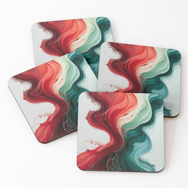 Item preview, Chill Red Green Movements Colors Abstract Paint Art designed and sold by ART ATTACK ZONE.