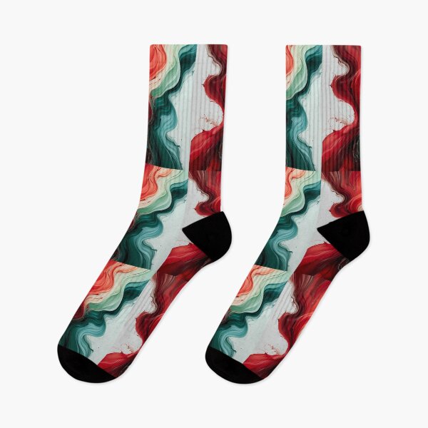 Item preview, Chill Red Green Movements Colors Abstract Paint Art designed and sold by ART ATTACK ZONE.