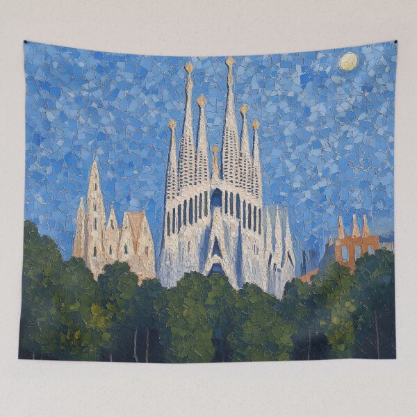 Item preview, La Sagrada Familia | Post-impressionist painting style designed and sold by ComicsFactory.