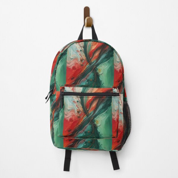 Item preview, Good Vibes Red Green Colors Abstract Paint Art designed and sold by ART ATTACK ZONE.