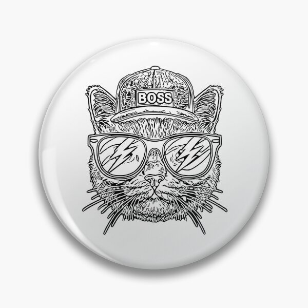 Item preview, Boss Cat Coloring Book Cool Funny Cat Design for Pet Lovers & Feline Fans Black and White Art designed and sold by Hype & Hue.