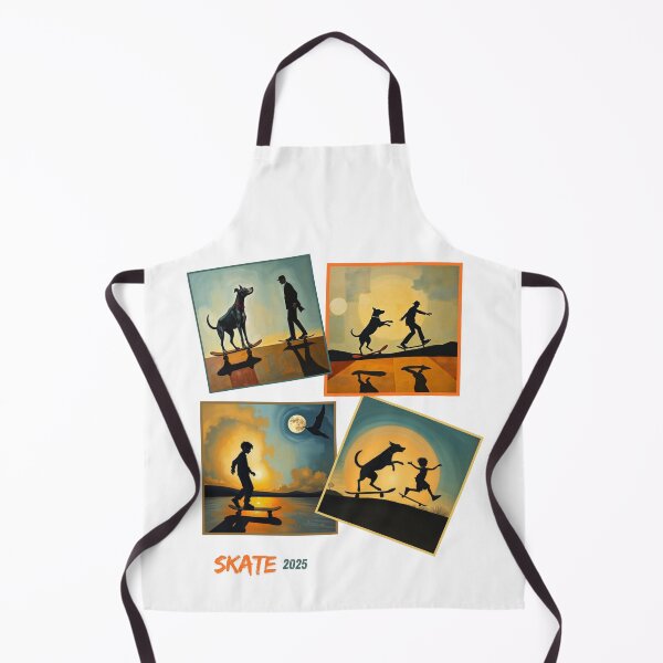Item preview, "Skating Buddies - Dog and Human Skateboarding Friends 2025" designed and sold by TaniaJ2024.