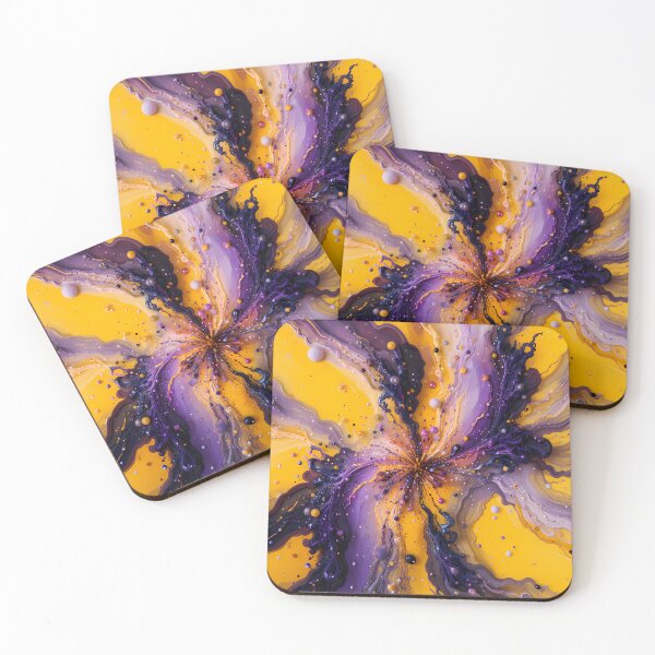 Item preview, Violet Yellow Purple Abstract Art Color Shapes Canvas designed and sold by ART ATTACK ZONE.