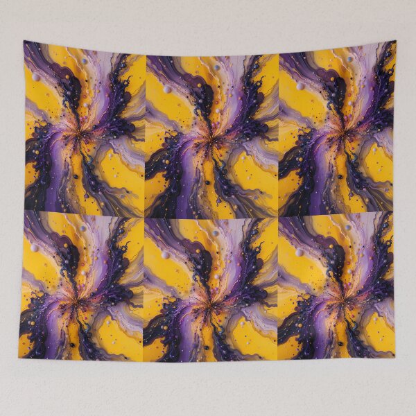 Item preview, Violet Yellow Purple Abstract Art Color Shapes Canvas designed and sold by ART ATTACK ZONE.