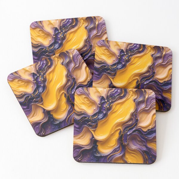 Item preview, Violet Yellow Purple Art Color Shapes Canvas designed and sold by ART ATTACK ZONE.