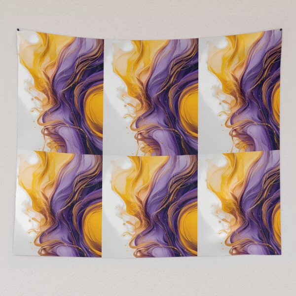 Item preview, Violet Yellow Purple Abstract Color Shapes Canvas designed and sold by ART ATTACK ZONE.