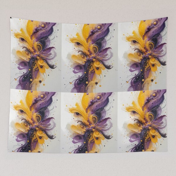 Item preview, Lakers Violet Yellow Purple Art Color Shapes Canvas designed and sold by ART ATTACK ZONE.