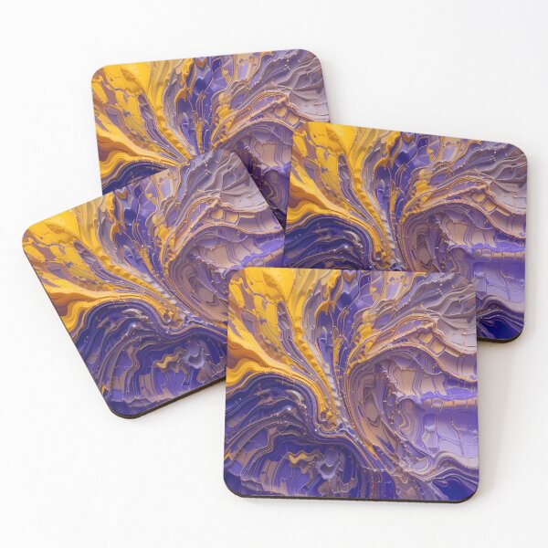 Item preview, Angeles Violet Yellow Purple Art Color Shapes Canvas designed and sold by ART ATTACK ZONE.