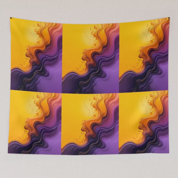 Item preview, Angeles LAkers Violet Yellow Purple Color Shapes Canvas designed and sold by ART ATTACK ZONE.