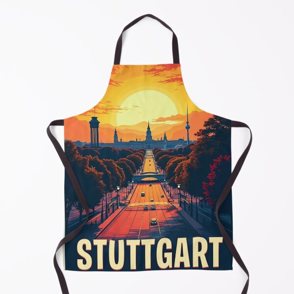 Item preview, Stuttgart Retro Skyline Poster | Vibrant Pop Art Cityscape | Colorful Germany Wall Art | Digital Travel Illustration | Bold Urban Landmark Print designed and sold by PaintedPixels01.