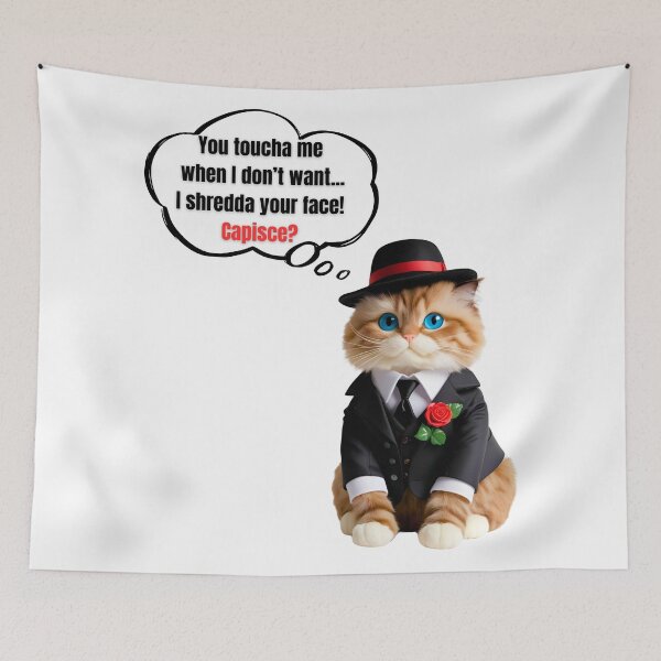 Item preview, Mafia Boss Ragdoll Cat Funny Design for Cat Lovers designed and sold by Fredster1966.