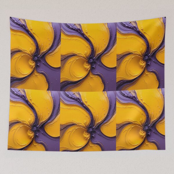 Item preview, Paint Violet Yellow Purple Abstract Color Shapes Canvas designed and sold by ART ATTACK ZONE.