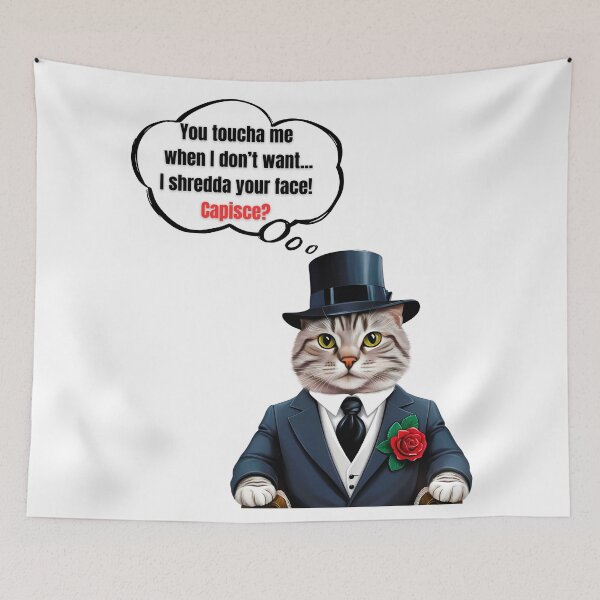 Item preview, Mafia Boss Silver Tabby Cat Funny Design for Cat Lovers designed and sold by Fredster1966.