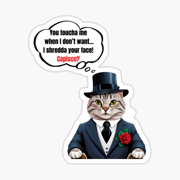 Item preview, Mafia Boss Silver Tabby Cat Funny Design for Cat Lovers designed and sold by Fredster1966.