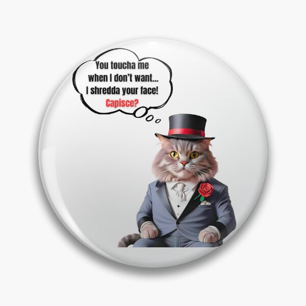 Item preview, Mafia Boss Domestic American Longhair Cat | Funny "Don't Touch Me" Cat Design designed and sold by Fredster1966.