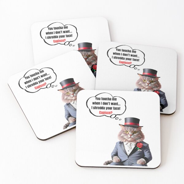 Item preview, Mafia Boss Domestic American Longhair Cat | Funny "Don't Touch Me" Cat Design designed and sold by Fredster1966.