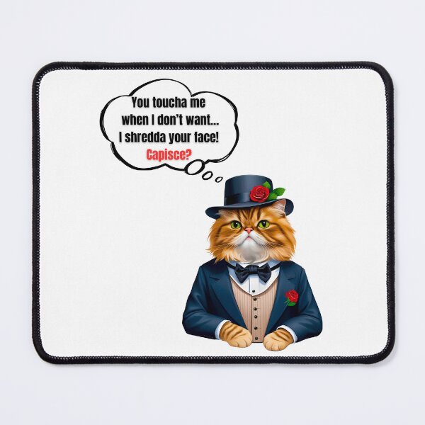 Item preview, Mafia Boss Persian Cat Funny Warning Design for Cat Lovers designed and sold by Fredster1966.