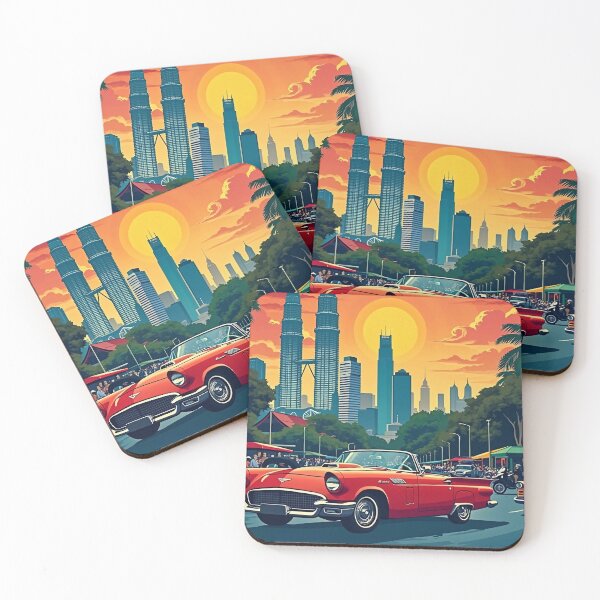 Item preview, Vibrant Malaysia Pop Art | Retro Digital Poster | Malaysia Travel Art | Bold Asian Cityscape Design | Retro Malaysia Poster designed and sold by PaintedPixels01.