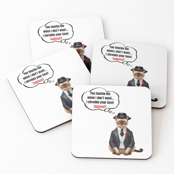 Item preview, Mafia Boss Siamese Cat Funny Warning Design for Cat Lovers designed and sold by Fredster1966.