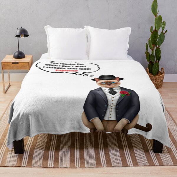Item preview, Mafia Boss Siamese Cat Funny Warning Design for Cat Lovers designed and sold by Fredster1966.