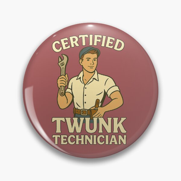 Item preview, Certified Twunk Technician – Retro Queer Repairman Vibes designed and sold by IntersectPhoto.