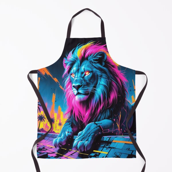 Item preview, Cyber Lion Beneath the Glitching Sun designed and sold by Blueangelgal.