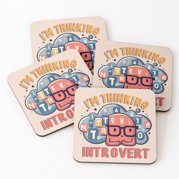 Item preview, I'm Thinking Introvert, typography designed and sold by maxmaj.