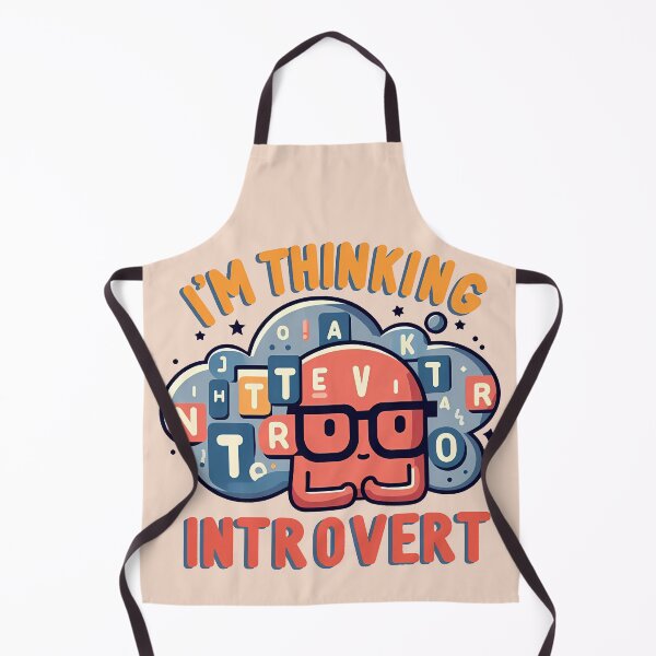 Item preview, I'm Thinking Introvert, typography designed and sold by maxmaj.