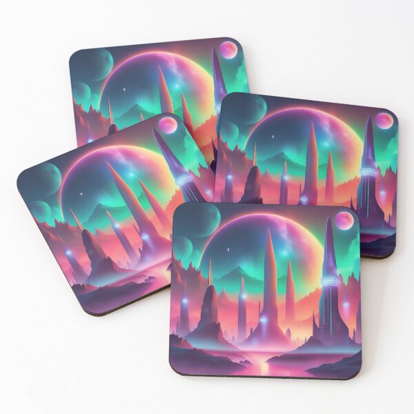 Item preview, Neon Horizon: Towers of the New Dawn designed and sold by Mo & Ko Design.