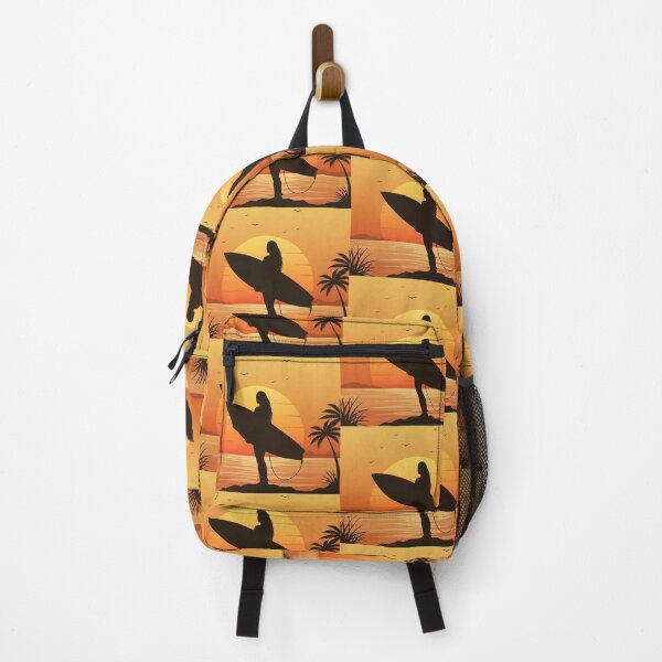 Item preview, Woman Surfer Silhouette at Sunset - Beach Lifestyle Art designed and sold by ZENTIO.