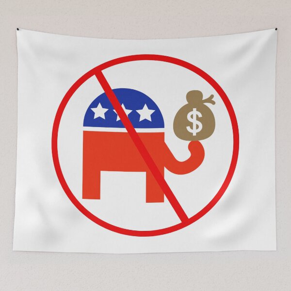 Item preview, Against greedy Republicans  designed and sold by Rachel the Artist .