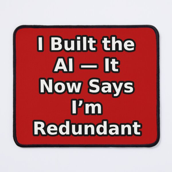 Item preview, I Built the AI – It now Says I’m Redundant | Tech Irony Meme designed and sold by PunArtistry.