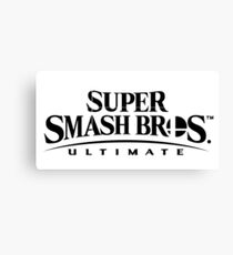 Super Smash Bros. Ultimate Logo (Black) Canvas Print