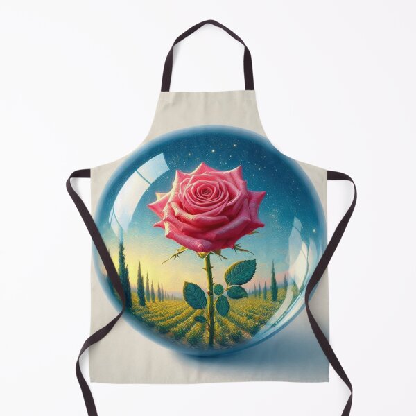 Item preview, A Realistic Van Gogh Art - A pink Rose in a Bubble in Calming setting designed and sold by erkabees.