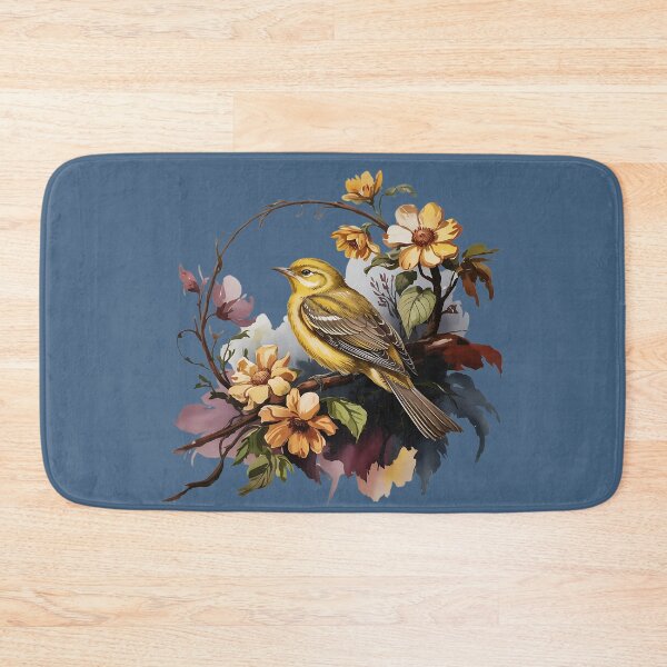 Item preview, Yellow Warbler Among Garden Blooms designed and sold by BirdsnStuff.