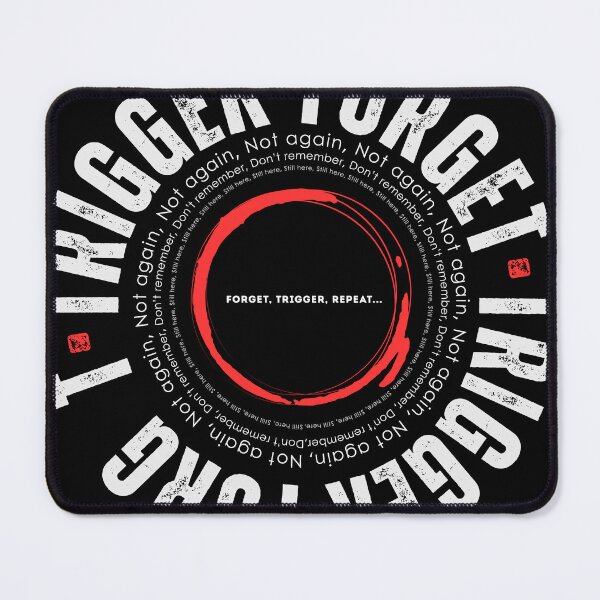 Item preview, Trigger • Forget – Emotional Trauma Typography Art | Silent Scream Series designed and sold by Silence Scream Studio.