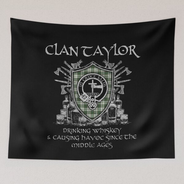 Item preview, Clan Taylor Dress drinking whiskey and causing havoc heritage crest tartan plaid designed and sold by Clan1093.