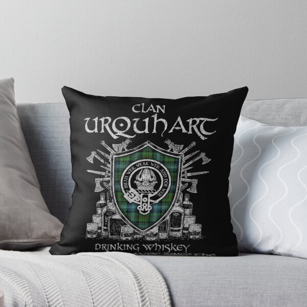 Item preview, Clan Urquhart 2 drinking whiskey and causing havoc heritage crest tartan plaid designed and sold by Clan1093.