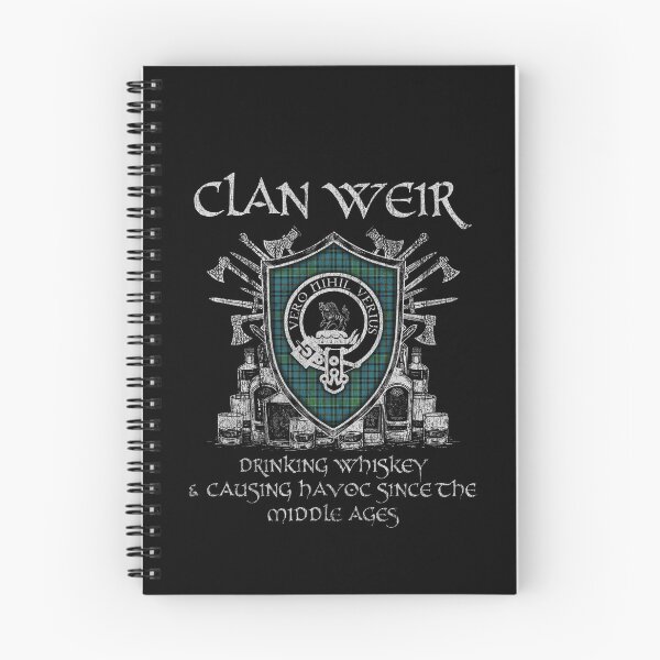 Item preview, Clan Weir drinking whiskey and causing havoc heritage crest tartan plaid designed and sold by Clan1093.