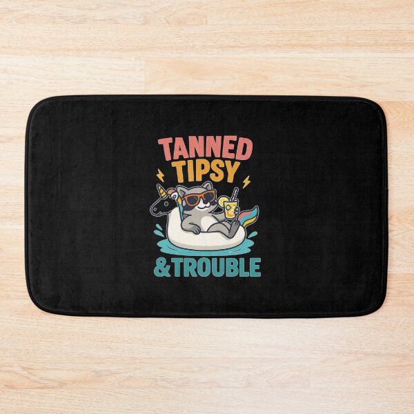 Item preview, Tanned Tipsy and Trouble Raccoon Summer Vibes designed and sold by Imaginarium Design.