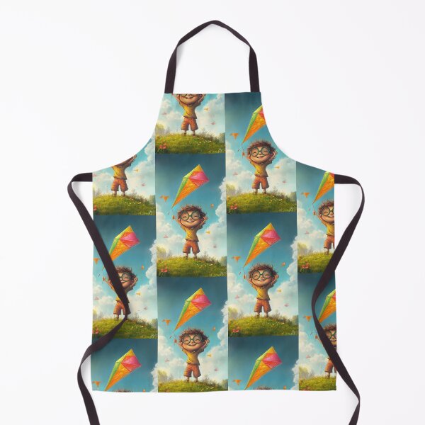 Item preview, Smiling Boy Holding a Kite in a Meadow designed and sold by Angellacelin.