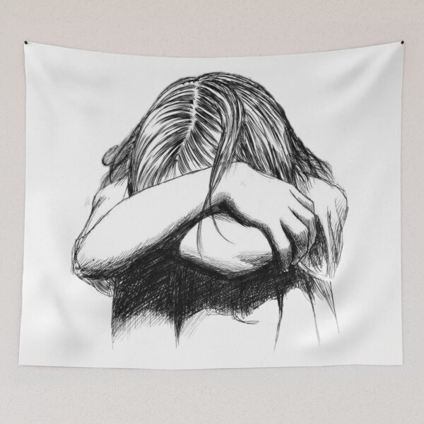 Item preview, crying girl designed and sold by Amralma.