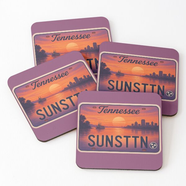 Item preview, Sunset Skyline: Tennessee Roadtrip License Plate designed and sold by Globalcitytees.