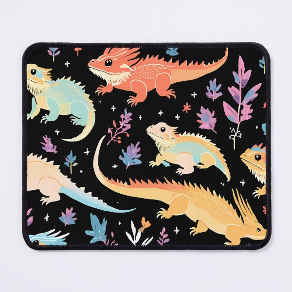Item preview, Whimsical Bearded Dragon Garden Pattern designed and sold by beaniedreamie.