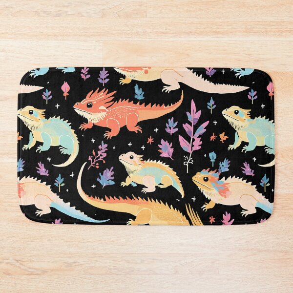 Item preview, Whimsical Bearded Dragon Garden Pattern designed and sold by beaniedreamie.