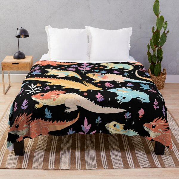 Item preview, Whimsical Bearded Dragon Garden Pattern designed and sold by beaniedreamie.