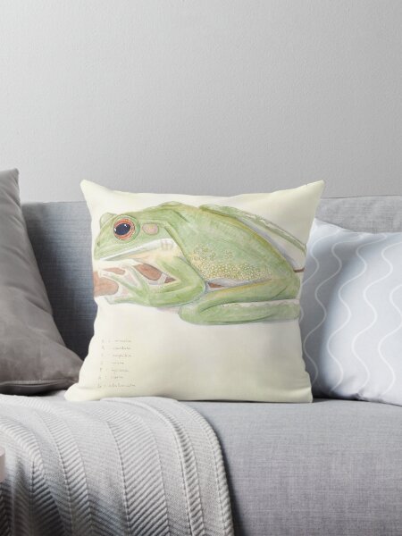 Item preview, 'litoria infrafrenata' - watercolour painting, animal art designed and sold by sarahkianaart.