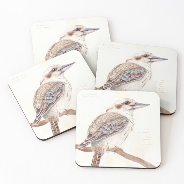 Item preview, 'dacelo novaeguineae' - watercolour painting, animal art designed and sold by sarahkianaart.