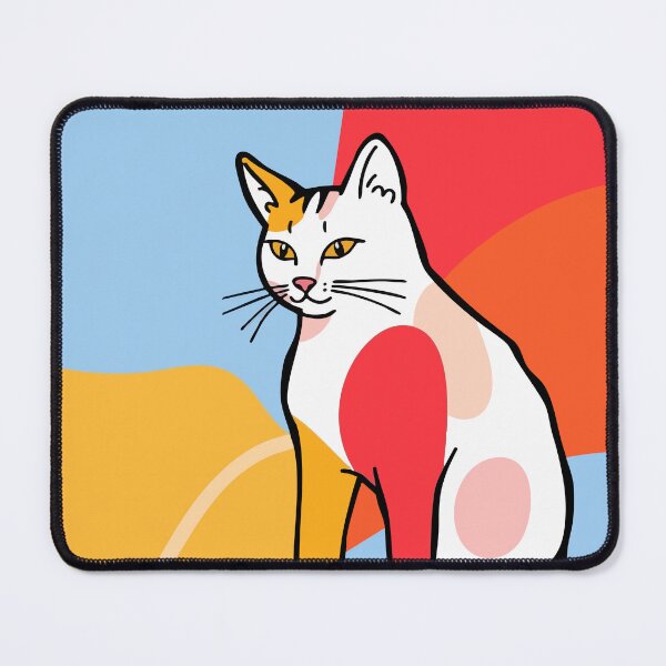 Item preview, Pop Art Cat – Multicolor Feline on Bright Flowing Background designed and sold by BlindCatCreative.